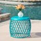 GDFStudio Alameda Outdoor 19 Inch Diameter Lattice Iron Side Table